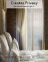 Privacy Window Film Decoration, White Frosted w/Black Morocco Lines, 17.7"x78.7", Heat Control Window Tint, Removable