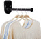 Single Section Wall Mount Stainless Steel Clothes Hanger Storage Rack Organizer, Adhesive or Drilling Installation