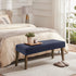 YISUN Jacquard Dining Bench Covers - Stretch Washable Removable Slipcover for Dining Rooms (Navy Blue)