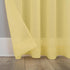 No. 918 Erica Crushed Sheer Voile Curtain Panel, 51" x 95", Yellow Rod Pocket