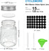 CycleMore 15 Pack 4oz Glass Mason Spice Jars, Round Spice Containers with Silver Metal Caps and Pour/Sift Shaker Lids-40pcs Labels,1pcs Silicone Collapsible Funnel,1pcs Brush and 1pcs Pen Included