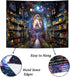 Heynvioo Mysterious Bookshelf Tapestry Galaxy Space Library Tapestry Fantasy Landscape Vintage Aesthetic Tapestries