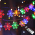 Runleo Christmas Lights Multicolor, 20 FT 40 LED Multi Colored Snowflake String Lights,