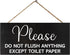Sensitive Plumbing Bathroom Sign - Do Not Flush Except Toilet Paper for Septic System
