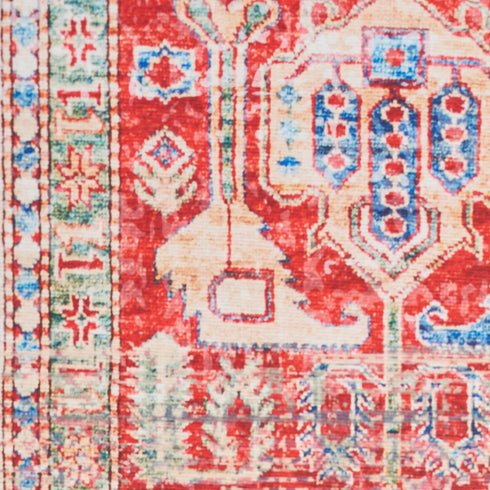 Nourison Fulton Medallion Red Area Rug 2' x 3', Easy Cleaning, Non-Shedding, for Bedroom, Living Room, Dining Room,