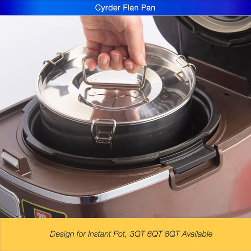 Stainless Steel Flan Pan, 63 oz - Flanera Mold Cooker for Baking, Compatible with Instant Pot, Oven & Dishwasher Safe