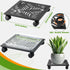 1 Pack 13.5" Metal Square Plant Caddy with Wheels Large Iron Rolling Plant Stand with Casters Heavy-Duty Plant Dolly