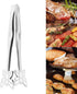 Stainless Steel Buffet Tongs, Food Grade Thickened Tongs for Cooking and Grilling (Butterfly Tongs Silver)