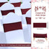 50 Kinlop Pcs Spandex Chair Sashes Bows Chair Bands Slider Sashes for Covers Elastic Bands Ties Without Buckle