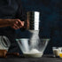 Esvopa 3 Flour Sifter for Baking, Stainless Steel Cup Flour Sifter with Rotary Hand Crank, Fine Mesh and Agitator Flour
