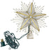 Kurt Adler 10-Light Capiz and Wire Snowflake Christmas Treetop, 10-Inch, Silver