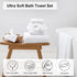 8 Set-2 Sheets,2 Towels,4 Washcloths-600GSM Piece Large White Family Bath Towel Oversized Bath Towel Hand Soft Highly