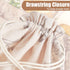 Bread Bags for Homemade Bread, Organic Linen with Plastic Liner, Drawstring Closure for Sourdough, 2 Packs