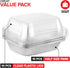 Stock Your Home 9x13 Disposable Baking Pan with Lid (10 Pack) Heavy Duty Aluminum Cake Pans with Lids, Clear Plastic Cover, Food Container for Lasagna, Casserole, Brownie, Rectangular Sheet Tray by Stock Your Home