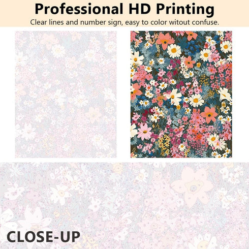16"x20"(Frameless) Abstract Paint by Number for Adults Flowers Adults' Paint-by-Number Kits Floral Acrylic Painting by