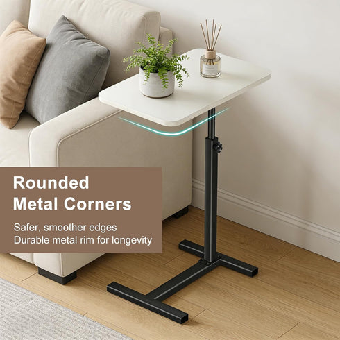 Tinysun C Shaped Small Side Table,Adjustable Tv Tray Side Table for Bedroom,Couch Bed Table TV Trays for Eating