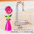 Vigar Flower Power Dish Brush with Handle and Vase Dish Brush Holder, Kitchen Scrub Brush for Pot Scrubber, Dishes