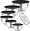 TeamFar Set of 6 Mixing Bowls, Stainless Steel Nesting Salad Bowls with 3 Grater Attachments for Cooking Prepping