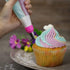 SNAIL GARDEN 38Pcs Silicone Pastry Bags Set, 9Pcs 3 Sizes Reusable Icing Piping Bags, 11 Plastic Couplers, 5 Decorating