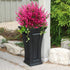 GREENRAIN 8 Bundles Artificial Lavender Flowers, UV Resistant Faux Plastic Plants for Garden, Porch, Window Box Décor