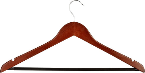 Honey-Can-Do 24-Pack No Slip Wooden Coat Hangers, Cherry Wood
