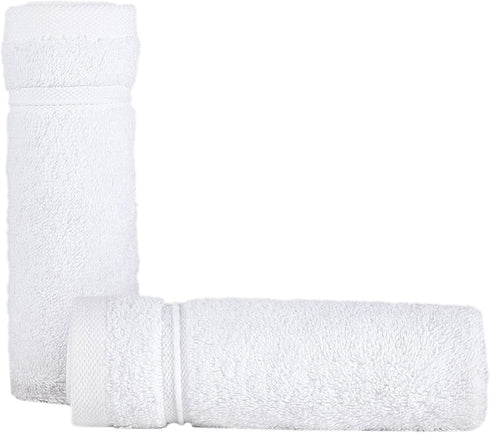 2-Piece Set 100% Qute Home Personalized Custom Washcloths Cotton, Soft & Absorbent Embroidered Name or Monogram Hotel