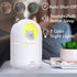 Small Cute Portable Humidifier with 12 Pcs Humidifier Sticks, 7 Color Night Light USB Air Humidifier for Bedroom Office