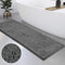 HOMEIDEAS Bathroom Rug Runner Grey, Ultra Soft Non-Slip Long Bath Rug, Thick Chenille Plush Machine Washable