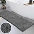HOMEIDEAS Bathroom Rug Runner Grey, Ultra Soft Non-Slip Long Bath Rug, Thick Chenille Plush Machine Washable