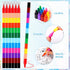 48 Chunful Pieces Coloring Goodie Gift Bags for Kids Birthday Party Reusable Coloring Tote Bags Cute Cartoon Colorful