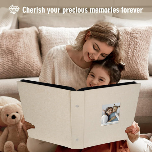 Artmag Fabric Photo Album 4x6, 400 Large Capacity Linen Album for Family Wedding, Holds 400 Vertical Photos