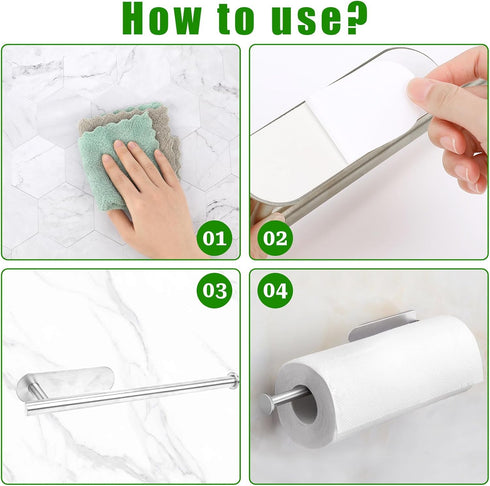 Psyqtsuary 5Pcs 5.7 1.7 Inch Self Adhesive Strips Paper Towel Holder Under Cabinet Replacement, x