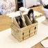 Ikee Design Wooden Flatware Caddy - Silverware Holder with Handles for Outdoor and Picnic Use, Oak Color