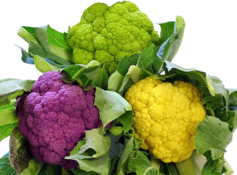 Harley Seeds 50 4 This is A Mix Cauliflower Mix Seeds Heirloom Non-GMO Varieties Purple Green Yellow Delicious