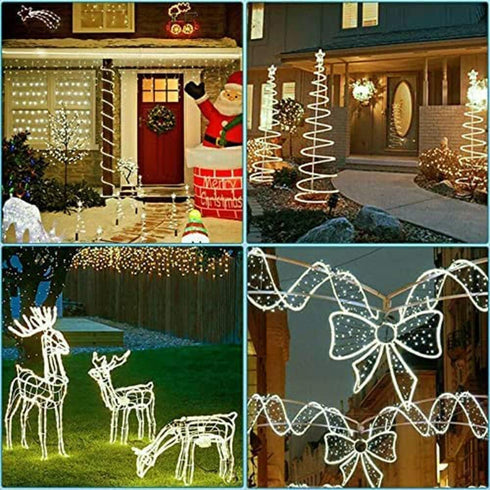 3.3ft 2-Wire Kit,110V-120V 30 Waterproof LED Rope Light PVC LED/M Tube Lights Strip for Background Lighting, Outdoor