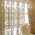 1 Panel Luxury European Sheer Curtain, Grommet Top Floral Embroidery for Living Room, Semi-Shading Voile