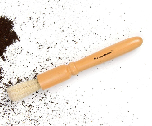 Coffee Grinder Cleaning Brush, Wood Handle & Natural Bristles for Espresso, Barista Home Kitchen Tool