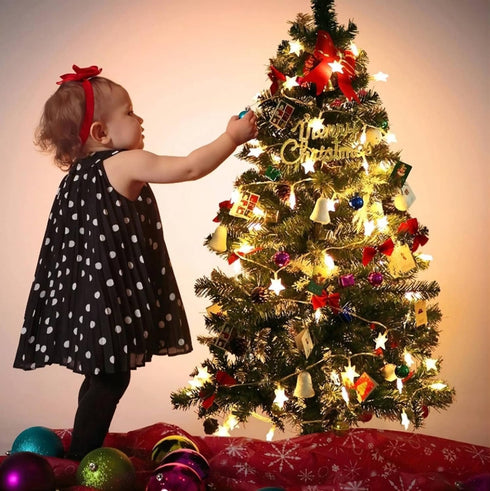 Runleo 20 40 8 Star String Lights Battery Operated, FT LED Modes Timer Warm White Twinkle Lights Hanging Fairy Light
