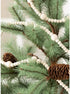 2PCS 86in Christmas Wood Bead Garland, Creative Wooden Garland for Rustic Country Holiday Decor, Natural Hanging Prayer