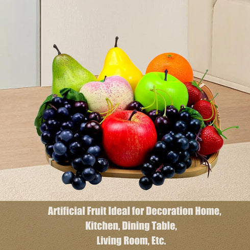 16 Pack, Pcs Fake Fruits Artificial Fruits for Decoration Kitchen Home, Display Fruits for Dining Table Decor