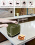 Toaster Cover, Solid Color Dark Olive Green 2 Slice, Soft Washable Dust-proof Cover with Pockets for Small Appliance