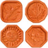 Brown Sugar Savers - Set of 4, Hummingbird, Maple Leaf, Sun, and Daisy Designs
