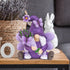 Lavender Gnomes Decor: Spring Resin Garden Gnome Decorations for Home Indoor/Outdoor, Pastel Purple Butterfly Gnome