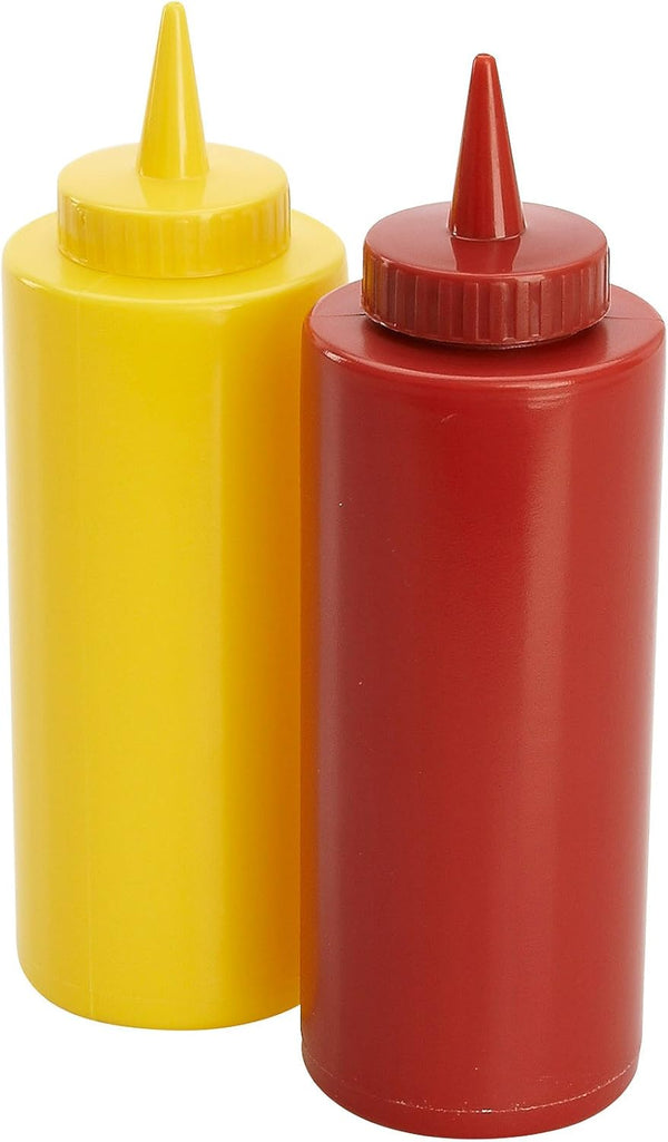 Good Old Values Plastic 11.5 oz Ketchup & Mustard 7 in Dispensers Bottles