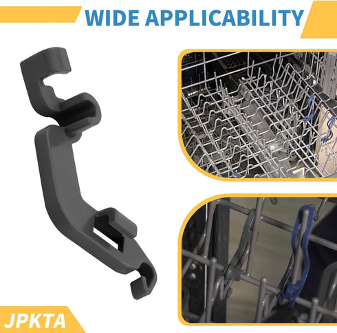 2 Pack W10082853 Dishwasher Tine Pivot Clip Replacement Part by JPKTA for Whirlpool Kitchenaid Kenmore Dishwashers