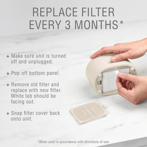 Conair Portable Small Air Purifier - 2-Pack Replacement Filters for Model AP03
