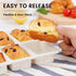 Silicone Mini Loaf Pans with Metal Reinforced Frame - 2 Pack Non-stick Baking Pan for 8-Cavity Tiny Banana Bread