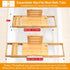Luxury Expandable Bathtub Caddy Tray, Adjustable Size Bath Tray Table for Most Tubs