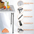 34inch ZENY Fold in Half Square Table, Portable Plastic Dining Card Table for Kitchen or Outdoor Party Wedding Event