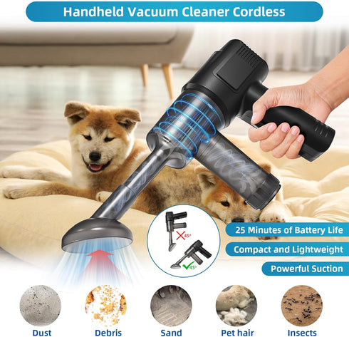 Cordless Bug Vacuum Cleaner - Portable Handheld Insect Catcher with Strong Suction, Ideal for Home, Car & Travel